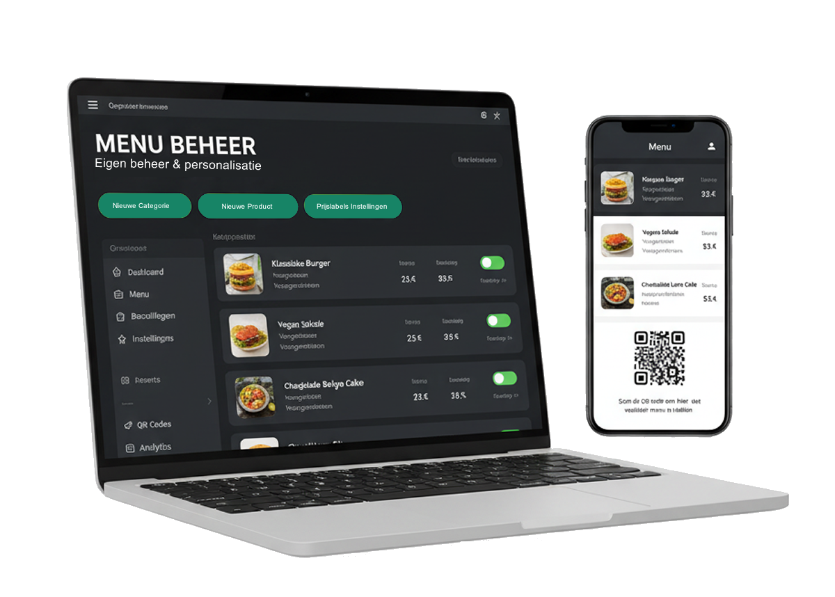 QR Menu’tje dashboard